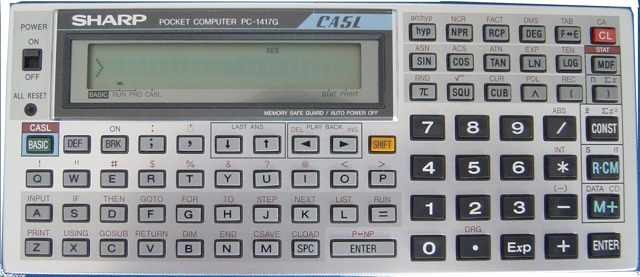 PC-1417G(ポケコン・ポケットコンピュータ)のことなら「自分でドット 